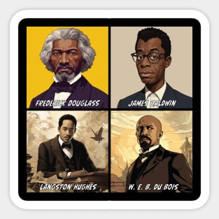 Black History Icons - Men Writers Edition Sticker